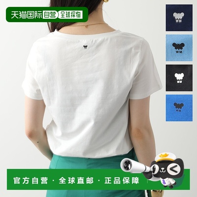 日本直邮Max Mara Weekend 女士棉质弹力针织短袖圆领T恤 MULTI F