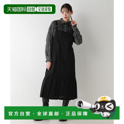 1h可退 日本直邮RAGEBLUE 女装 细条纹灯芯绒褶边吊带裙 590681