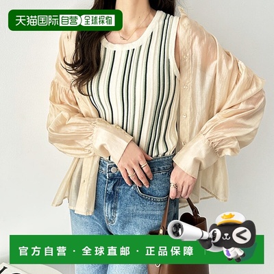 日本直邮GeeRA 多条纹针织背心 R04609EW12333