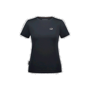 日潮跑腿MAMMUT猛犸象 Essential 女式短袖T恤 black PR快干经典