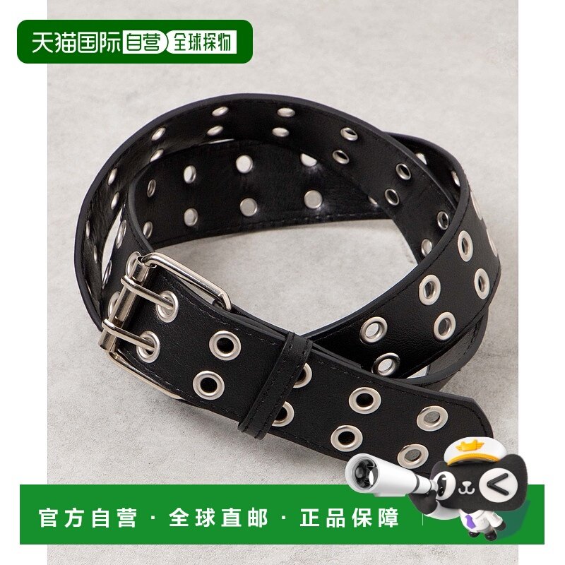 1h可退 日本直邮WEGO 男女同款双排孔眼皮带 MO24AW08SG0002