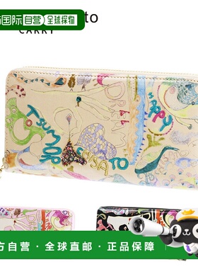 日本直邮Tsumori Chisato 女士圆形拉链长钱包时尚钱包Happy Stuf