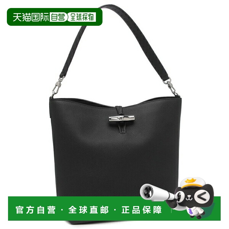 日本直邮Longchamp Le Rozo 手提包M 码单肩包黑色女士LONGCHAMP