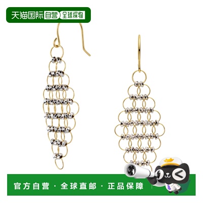 日潮跑腿Vendome K10YG黄金链式圆环扣耳环 YellowGold ONE SIZE