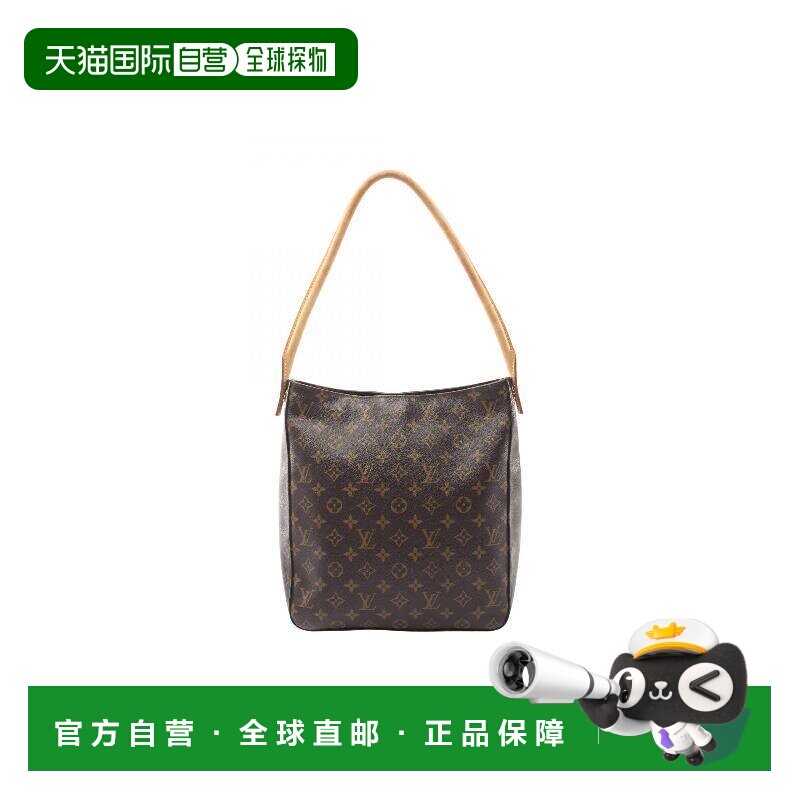 日本直邮中古LV路易威登女包B级9新LoopingGM名媛包涂层/防水帆布