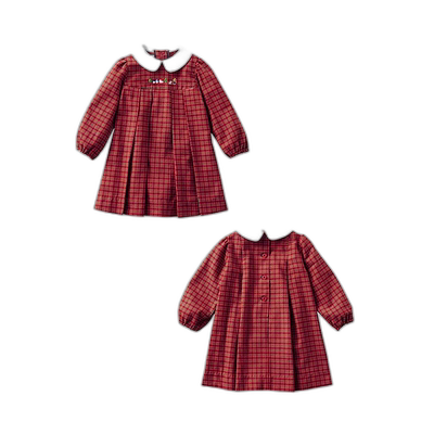 日本直邮日潮 familiar 纯棉娃娃领格纹儿童连衣裙