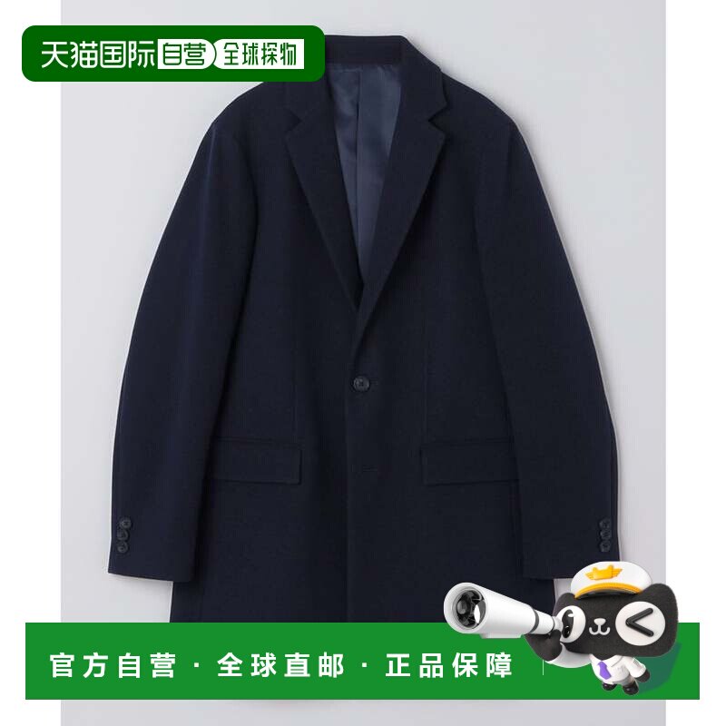 日本直邮SHIPS Colors 羊毛混纺切斯特大衣 藏青色男装