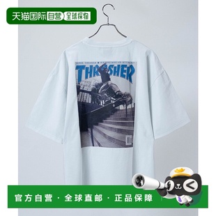 1h可退 日本直邮THRASHER男女同款宽松潮流T恤 Pigment染色设计 T