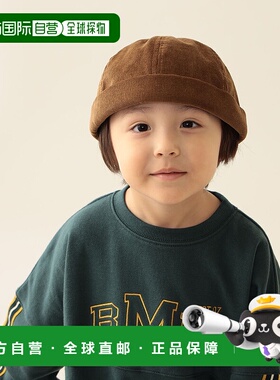 1h可退 日本直邮BEAMS mini 儿童秋冬深色系仿水洗怀旧风罗尔棒球