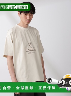 1h可退 日本直邮NJ/CLUB 男士ENRICH印花拼接T恤 6685124223男装