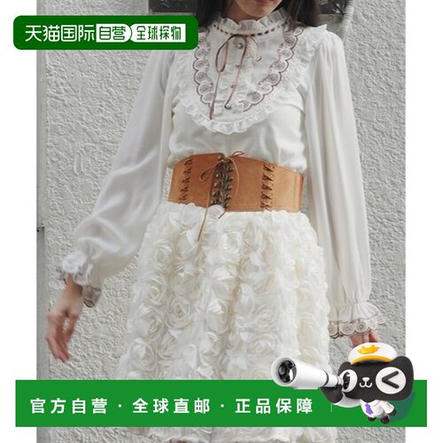 1h可退 日本直邮axes femme 女士 玛格丽特刺绣T恤 TS31X01M