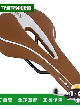 【日本直邮】GORIX 自行车记忆海绵座垫厚垫软型GX-C19浅棕色x白