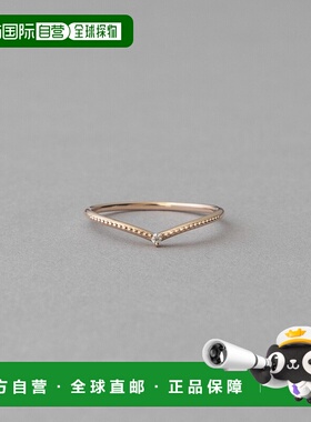 1h可退 日本直邮ete 女士K10黄金层叠钻石戒指 721173