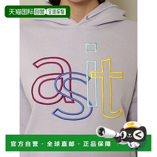 日本直邮KATION SPORTS & WELLNESS-羊毛衬里的刺绣运动衫卫衣