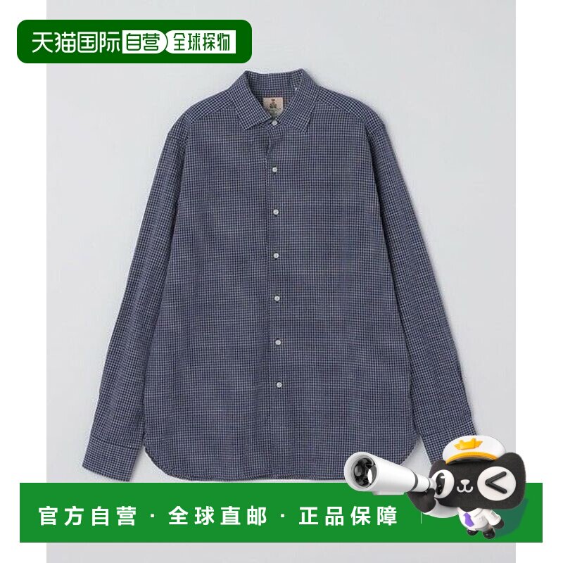 日本直邮SHIPS GUY ROVER 棉麻微格纹连衣裙彩色衬衫