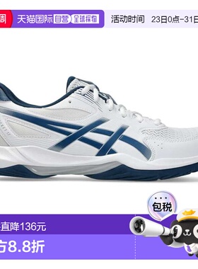 日本直邮ASICS运动鞋 1073A080 GEL-ROCKET 12 白色/MAKO 蓝色