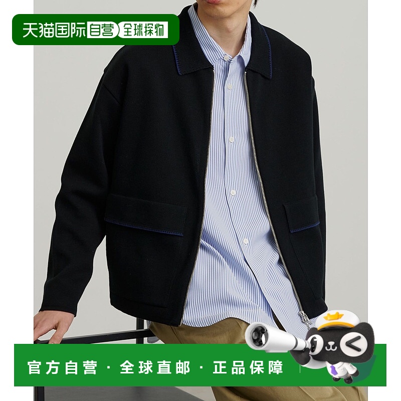 1h可退 日本直邮PUBLIC TOKYO 男士针织翻领拉链开衫 154231002