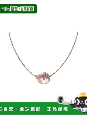 日潮跑腿MIKIMOTO御木本Akoya珍珠18K玫瑰金花瓣图案吊坠钻石项链