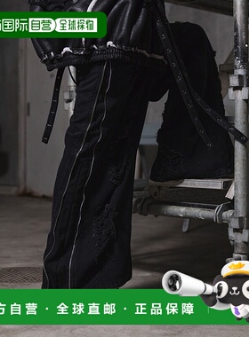 1h可退 日本直邮ERAR男女同款高破损侧拉链设计宽松喇叭牛仔裤 er