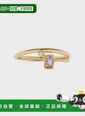 1h可退 日本直邮NOJESS 女士黄金坦桑石钻石尾戒 设计师联名轻奢