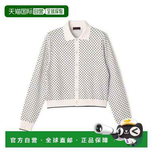 日本直邮CABaN 女装 全棉羊绒混纺 小圆领半拉链针织开衫 3902540