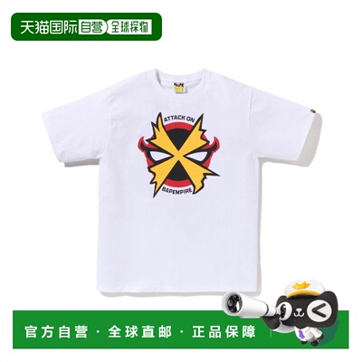 1h可退 日本直邮A BATHING APE 男女同款纯棉短袖T恤 BAPEMAN-X联