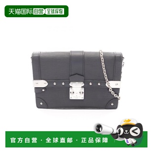 日本直邮中古LV路易威登女包B级9新Portefeuil牛皮斜挎包黑色