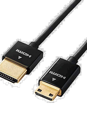 【日本直邮】宜丽客高速HDMI-mini线4K3D全高清以太网兼容1.5米黑