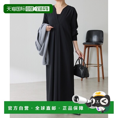 日本直邮COLLAGE GALLARDAGALANTE 女装 V领修身连衣裙 微弹抗皱