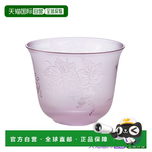 日本直邮太武朗工房 雕刻玻璃梦幻柄葡萄纹冷茶杯套装 180ml [340