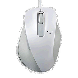 【日本直邮】Elecom有线鼠标M尺寸5按钮BlueLED传感器白色宜丽客