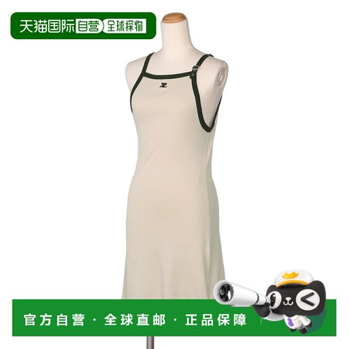 日本直邮Courreges 吊带背心连衣裙“BUCKLE CONTRAST DRESS” （