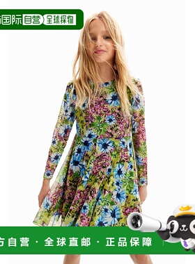 日本直邮Desigual 花柄薄纱长袖连衣裙 DE819EC21149 连衣裙