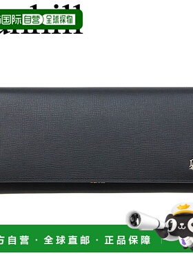 日本直邮Dunhill Fulham 男士长款钱包黑色/酒红色（L2S810A）一
