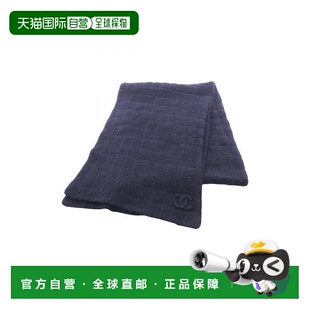 日本直邮中古Chanel香奈儿女A级95新Scarf围巾丝绸围巾/丝巾蓝色