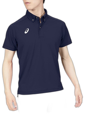 日本直邮ASICS Dry 纽扣衬衫短袖 Polo 衫训练男式 2031D920-400
