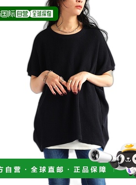 1h可退 日本直邮antiqua女士大码鹿仔纹棉质T恤 PN00476高档百搭