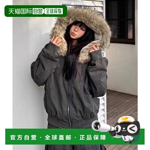 1h可退 日本直邮UP START 女装 仿毛领宽松夹克 半拉链圆润廓形 L