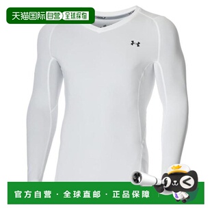日本直邮UNDER ARMOUR 吸汗速干HeatGear长袖V领修身高尔夫上衣