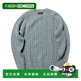 男款 日本直邮beams 纯色针织罗纹套头圆领毛衣 PLUS FW24