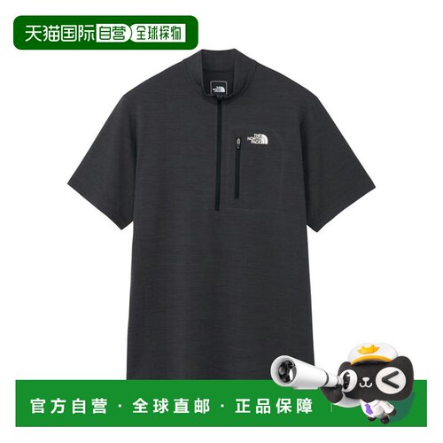日本直邮THE NORTH FACE 男士徒步短袖衬衫 FLASHDRY3D拉链款 NT1