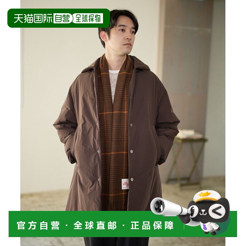 1h可退 日本直邮BAYFLOW 男装 中长款宽松大衣 发热填充 半开扣设