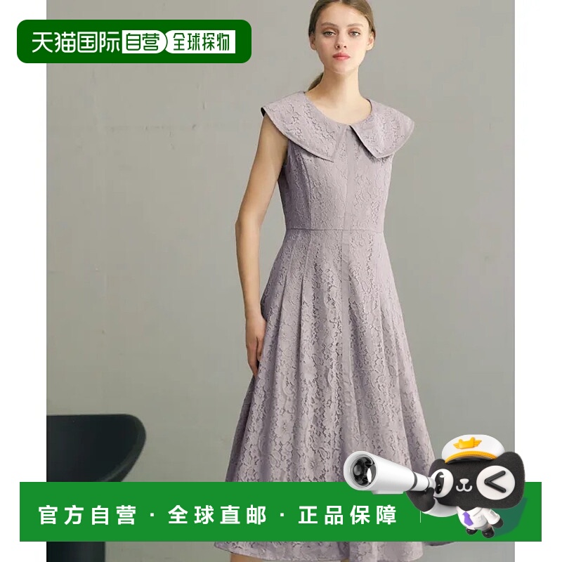 1h可退 日本直邮GIRL 女士大领蕾丝高腰波浪裙 长度适中 婚礼连衣