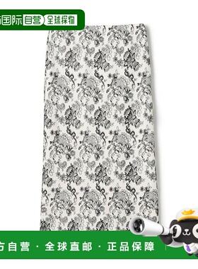 1h可退 日本直邮TOMORROWLAND 海军风蕾丝刺绣 弹力 半身裙