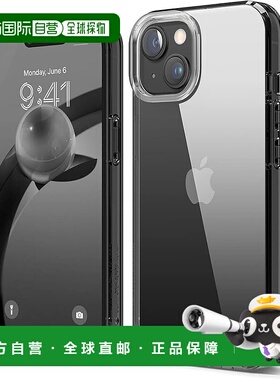 【日本直邮】elago iPhone14 透明混合软壳轻薄吸震黑色