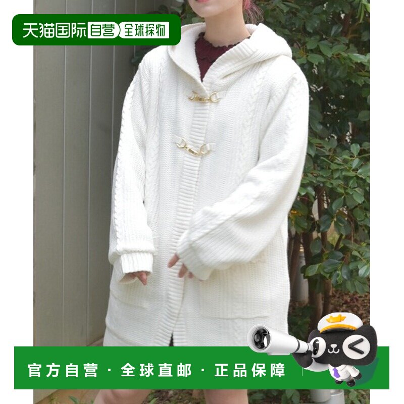 日本直邮axes femme 女装 裏起绒针织开衫 花边口袋设计 TS169X21