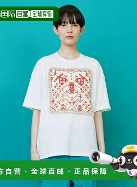 1h可退 日本直邮FRAPBOIS 男女同款 宽松T恤 B1553RUT204纯棉