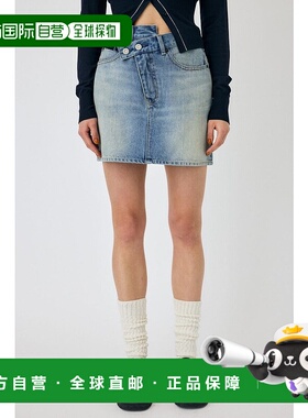 日本直邮MOUSSY CROSS WAIST迷你短裙 [MO1164EW036751] 蓝色