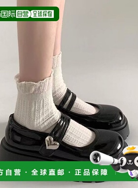 1h可退 日本直邮WEGO 女士心形扣厚底乐福鞋 DF25SP01SG0001