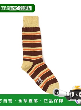 1h可退 日本直邮BEAMS BOY 女装 联名 ROSTER SOX 条纹中筒袜 134